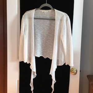 Cropped white sweater